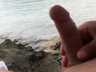 Young Solo Jerk at Lake