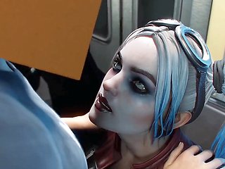 Harley Quinn gets hardcore anal fuck and ends up with cum on her voluptuous booty in POV