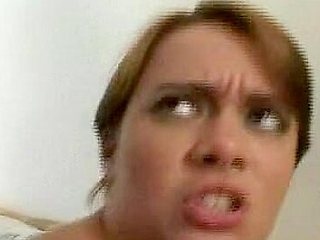 Short-haired Brazilian teen likes anal sex and facial