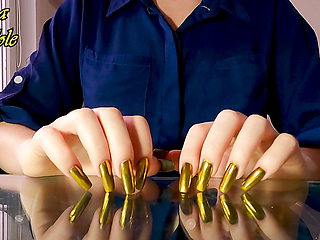 Tapping Nails Golden Nails