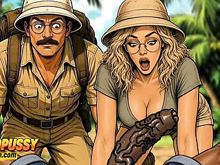 Extreme Blowjob and Fucking in the African Jungle – White Wife Cheats with BBC (Cartoon)