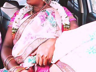 Indian Car Sex Pink Saree Bhabi Try To Fucking With Boy Friend. Telugu Firty Talks