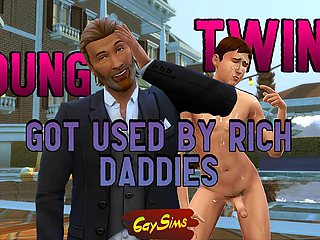 Lost Twink Got Fucked and Shared Among Rich Older Daddies