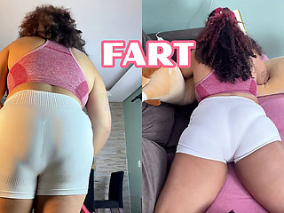 Chubby Housewife Cleaning and Farting Then Relaxing While Reading