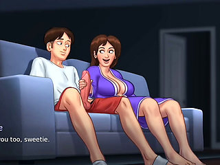 Landlady Catches Student Jerking Off, Then Rubs His Huge Cock - summertime saga gameplay part 2