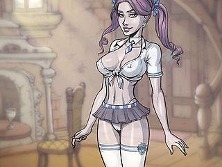 Slutty Ghost School Girl uses Magic to Fuck Herself With a Candle - Hot School Sex - Ghost Sex Headmaster - Female Masturbation