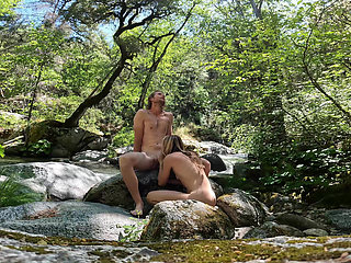 We Got Caught Fucking at a Waterfall with Facial & Cumwalk