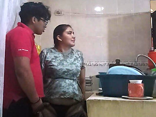 In the Kitchen with My Employee Fucking