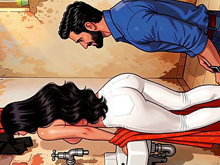 Indian Woman Secret Sex with Plumber Bathroom Cartoon Ai