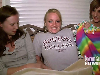 Home video catches party girls showing tits
