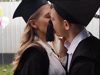 REALITY KINGS - Naughty Little Angel Sneakily Sucks Her Bf's Cock At Her Graduation Party Then Takes A Ride On it