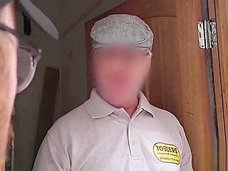 FAKE REMOVALS Fun with the Tossers gang as MILF and teen 18+ get fucked