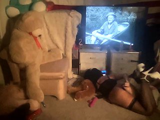 Stacked brunette goes solo toys and masturbation