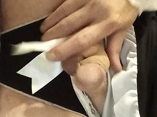 Panty boy CUMS to a HARD conclusion
