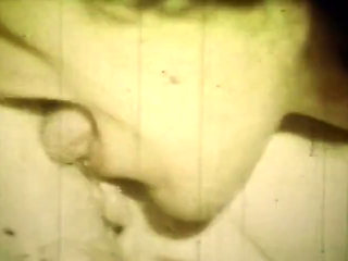 Worn Sepia Loop Captures Curly Retro Couple in Raw Bedroom Passion