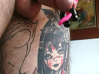 Morning cumshot with vibrator