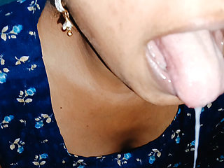 Real homemade cum in mouth blowjob with face fuck indian bhabhi best blowjob home made video