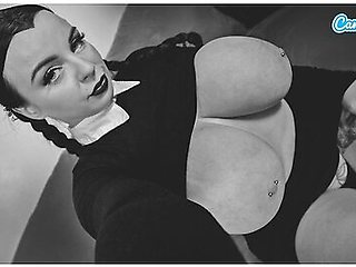 Thick Ass Wednesday Addams With Big Tits And Wet Pussy Plays With Herself - Cosplay