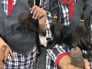Indian School Girl Virgin Fucks Teacher To Pass Exam - Desi Teen Blowjob Creampie Doggy Style