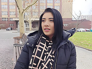 Hot Young Latina With Big Boops On The Street Agrees To Go For A Model Casting