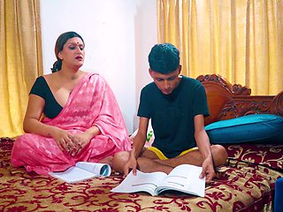 Desi Stepmom Taught Her Stepson How To Do Sex While He Was Studying (hindi Audio)