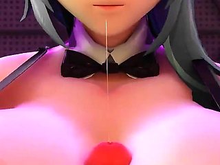 Eula Boobjob Genshin Impact Hentai Big Boobs Cumshot Mmd 3D Silver Hair Color Edit Smixix