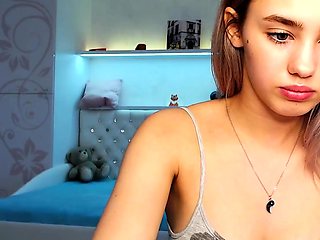 Curly Blonde Teen Records Solo Dildo Masturbation More at