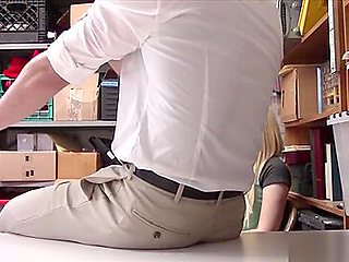teen 18+ chick shoplifter punish fucked rough in the office