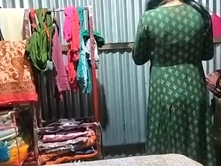 Indian desi bhabhi is dressing