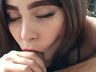 My stepbrother helps me build the tree if I give him a blowjob I agreed