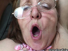 Chubby Granny Human Resources 3some