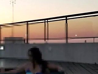 Cumming a Lot in the Pool at Sunset - Accounter Adventures