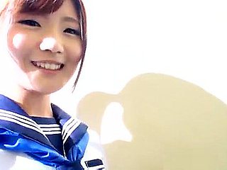 Caramel Asian teen 18+ sweetie Maya Kawamura sucks rod on POV