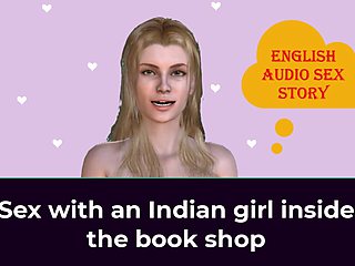 English Audio Sex Story - Sex with an Indian Girl Inside the Book Shop