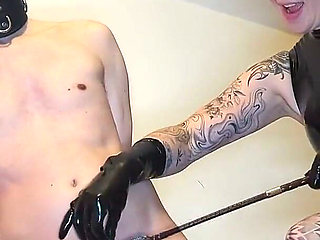 Cropping His Hard Cock