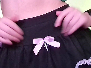 Trying on 3 Cute Mini Skirts - Jungle Green, Pink Bows & Burgundy Straps