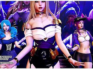 [mmd] Gfriend - Glass Bead Sexy Kpop Dance Ahri Akali Kaisa Seraphine Gwen Kda League Of Legends