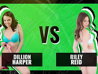 TeamSkeet's Babes Showdown: Riley Reid vs. Dillion Harper - Who Gets the Ultimate Cum Shot Prize?