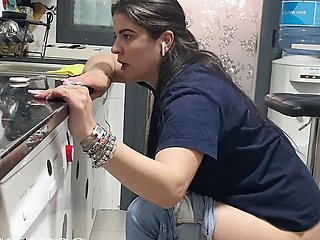 pee and farting a lot in the kitchen