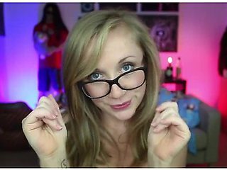 Leianam Young French Girl With Glasses Sucks A Big Dildo In Deepthroat Mode