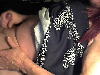 Handjob in bed