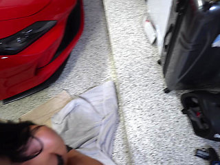 Gold Digging Super Model with Giant Tits Nikita Reznikova Gets Fucked in Teddy Tarantino's Garage