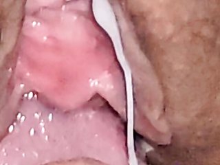 Rough Orgasm with Cumshot and Tongue in Pussy