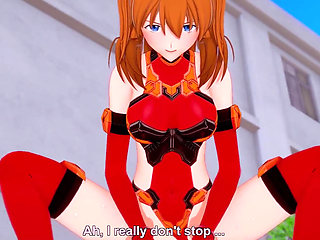 Asuka cowgirl : Neon Genesis Evangelion hentai parody