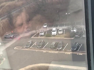 Giving Backshots While Looking Out of 12th Story Hotel