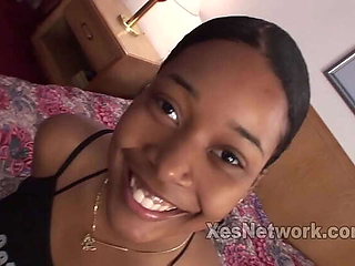 Big Booty Ebony in Black Porn Clip