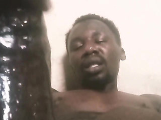 Oiled up Stroking My BBC Cumming Hard