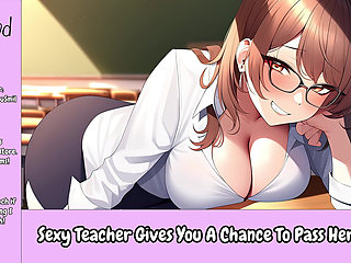 Sexy Teacher Gives You a Chance to Pass Her Class Audio