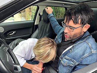 French TS Seduces Her Driver