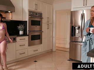 ADULT TIME - Naughty Pixie Smalls Craving Stepdad Keeps Teasing Him Leading To Sneaky Passionate Sex